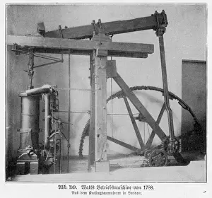 Watts Steam Engine Print of 1788