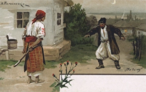 The Way Home - a drunken Russian man staggering home The Way Home - a drunken Russian man staggering home