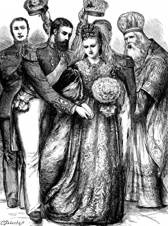 The wedding ceremony of the Duke of Edinburgh and the Grand The wedding ceremony of the Duke of Edinburgh and the Grand