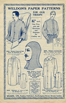 Weldons paper patterns for our troops, WW1 Weldons paper patterns for our troops, WW1