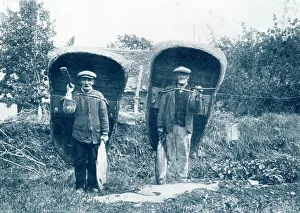 Welsh coracle fishermen, Kilgerran, Pembrokeshire Welsh coracle fishermen, Kilgerran, Pembrokeshire