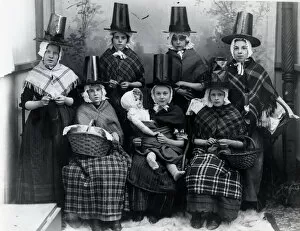 Pattern Collection: Welsh Girls in Traditional Costume 1908