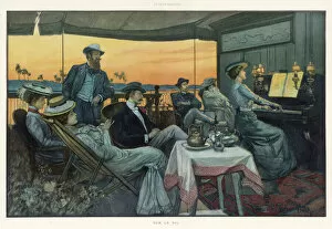 Nile Gallery: Western passengers on a Nile steamer