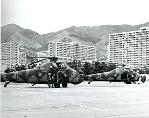 1976 Gallery: Westland Wessex HC2s, XR527 and XR588, of No28 Squadron ?
