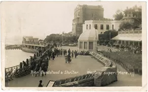 Weston Gallery: Weston-super-Mare, Avon: Rozel bandstand and shelter Date: 1930s