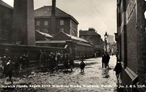 Westwick Street in Flood, Norwich, Norfolk Westwick Street in Flood, Norwich, Norfolk