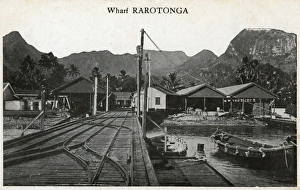 Wharf at Rarotonga, Cook Islands, South Pacific Wharf at Rarotonga, Cook Islands, South Pacific