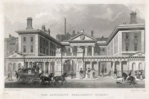 <b class=qtipBold><figcaption>Whitehall/Admiralty/Shepherd</figcaption></b><br>The Admiralty, Parliament Street busy with pedestrians and horse carriages - one is going to Blackheath.<br><em>© Mary Evans Picture Library</em> Whitehall/Admiralty/Shepherd