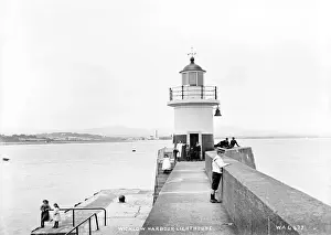 Early 1900s Irish Photography Prints: Wicklow Harbour Lighthouse