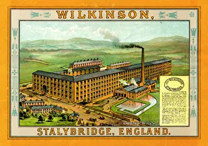 <b class=qtipBold><figcaption>Wilkinson Yarn factory</figcaption></b><br>Wilkinson Yarn factory at Copley Mills, Stalybridge, 1908 Date: 1908<br><em>© Mary Evans / National Archives</em> Wilkinson Yarn factory