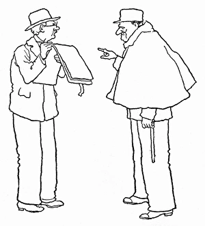 William Heath Robinson interrogated in France, WW1 William Heath Robinson interrogated in France, WW1