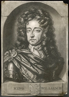 <b class=qtipBold><figcaption>William III Mezzotint</figcaption></b><br>KING WILLIAM III Life-like bust portrait within a niche.<br><em>© Mary Evans Picture Library</em> William III Mezzotint