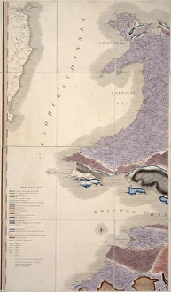 <b class=qtipBold><figcaption>William Smith's Geological Map</figcaption></b><br>Fig. 7 from Delineation of Strata of England and Wales (1815) by William Smith. Date:<br><em>© Mary Evans Picture Library 2015 - https://copyrighthub.org/s0/hub1/creation/maryevans/MaryEvansPictureID/10710930</em> William Smith's Geological Map