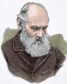 William Thomson, 1st Baron Kelvin (1824 -1907). Engraving. C William Thomson, 1st Baron Kelvin (1824 -1907). Engraving. C