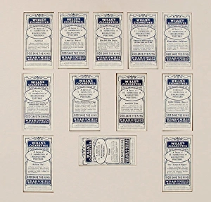 Wills WWI cigarette cards depicting recruiting posters Wills WWI cigarette cards depicting recruiting posters