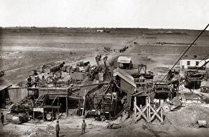Kimberley Gallery: Winding gear, Kimberley Mine, South Africa, circa 1888studio