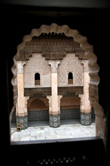Window into courtyard, Marrakech, Morocco Window into courtyard, Marrakech, Morocco