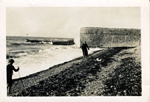 Cardiganshire Gallery: Windy Beach, Thought to be at Aberaeron, Cardiganshire