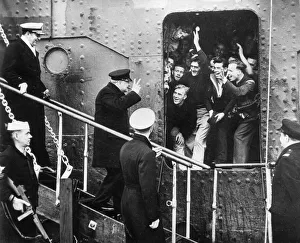 Winston Churchill arriving in America, 1943 Winston Churchill arriving in America, 1943