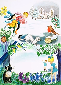 <b class=qtipBold><figcaption>Winter and Spring</figcaption></b><br>Winter and Spring Date:<br><em>© Mary Evans Picture Library/Look & Learn</em> Winter and Spring