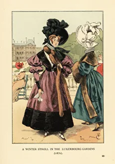 A winter stroll in the Luxembourg Gardens, 1830 A winter stroll in the Luxembourg Gardens, 1830
