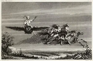 <b class=qtipBold><figcaption>Witches on Owls Etc</figcaption></b><br>Witches fly to the sabbat mounted on owls, horses living or horses skeletal<br><em>© Mary Evans Picture Library</em> Witches on Owls Etc