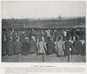 <b class=qtipBold><figcaption>Wolves Vs Everton C1894</figcaption></b><br>WOLVERHAMPTON WANDERERS VS EVERTON at Fallowfield, Manchester.<br><em>© Mary Evans Picture Library</em> Wolves Vs Everton C1894
