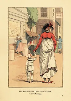 Woman and child in front of the Fountain of Leda, 1799 Woman and child in front of the Fountain of Leda, 1799