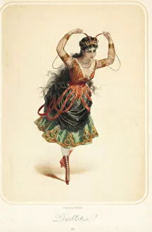 Images Dated 23rd January 2019: Woman in costume as an imp for a masquerade ball