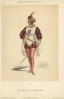 Images Dated 23rd January 2019: Woman in costume as a page in La Mascotte, 1880s