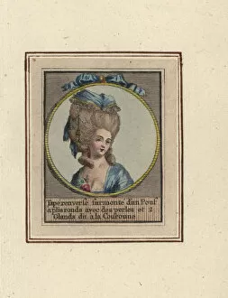 Tassels Gallery: Woman in the Crown or Couronne hairdo, 1783