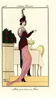Ballets Collection: Woman in evening gown for dinner at Bois