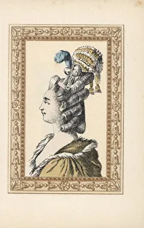 Woman in hairstyle called Feelings Returned, 1770s Woman in hairstyle called Feelings Returned, 1770s