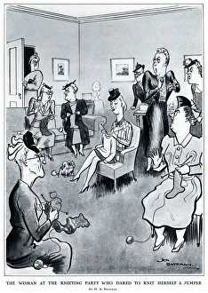 The Woman At the Knitting Party... by H. M. Bateman The Woman At the Knitting Party... by H. M. Bateman