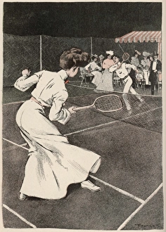 <b class=qtipBold><figcaption>Woman Plays Tennis 1903</figcaption></b><br>Woman playing tennis in long white skirt<br><em>© Mary Evans Picture Library</em> Woman Plays Tennis 1903