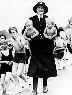 Swimsuit Gallery: Woman police officer Annie Matthews, Hyde Park, London