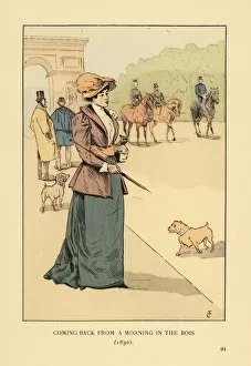 Images Dated 18th July 2019: Woman returning from the Bois de Boulogne, 1890
