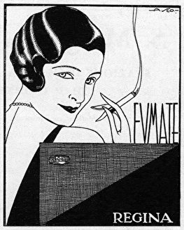 Woman smoking cigarette