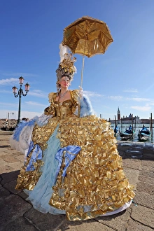 Woman wearing Venice Carnival Costume Woman wearing Venice Carnival Costume