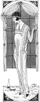Woman wears a nightdress from Robinson & Cleaver Woman wears a nightdress from Robinson & Cleaver