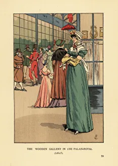 Woman in the Wooden Gallery in the Palais Royal, Paris, 1803 Woman in the Wooden Gallery in the Palais Royal, Paris, 1803