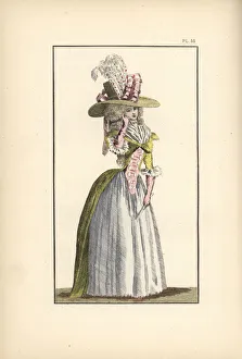 Woman in yellow taffeta demi-redingote, 1788 Woman in yellow taffeta demi-redingote, 1788
