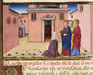 Codex Gallery: Due to the womans faith, Jesus heals her possessed daughter