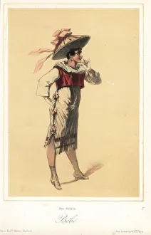 Images Dated 23rd January 2019: Women in costume as Bebe designed by Alfred Grevin