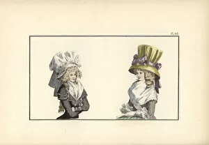 Chapeau Gallery: Women in large bonnet and chapeau, 1787