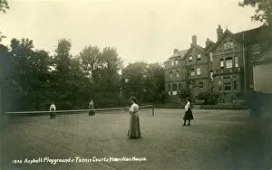 Four women playing tennis, Hamilton House School