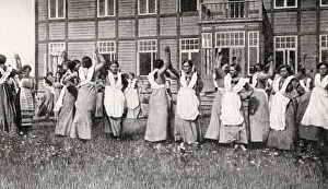 Women students at agricultural school, Republic of Estonia Women students at agricultural school, Republic of Estonia