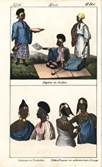 Mali Gallery: Women of Sudan in striped robes, Timbuktu, and Tibbo people
