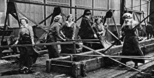 Women workers at a naval ship-building yard Women workers at a naval ship-building yard