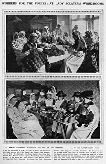 Work rooms of Lady Sclater, WW1 Work rooms of Lady Sclater, WW1